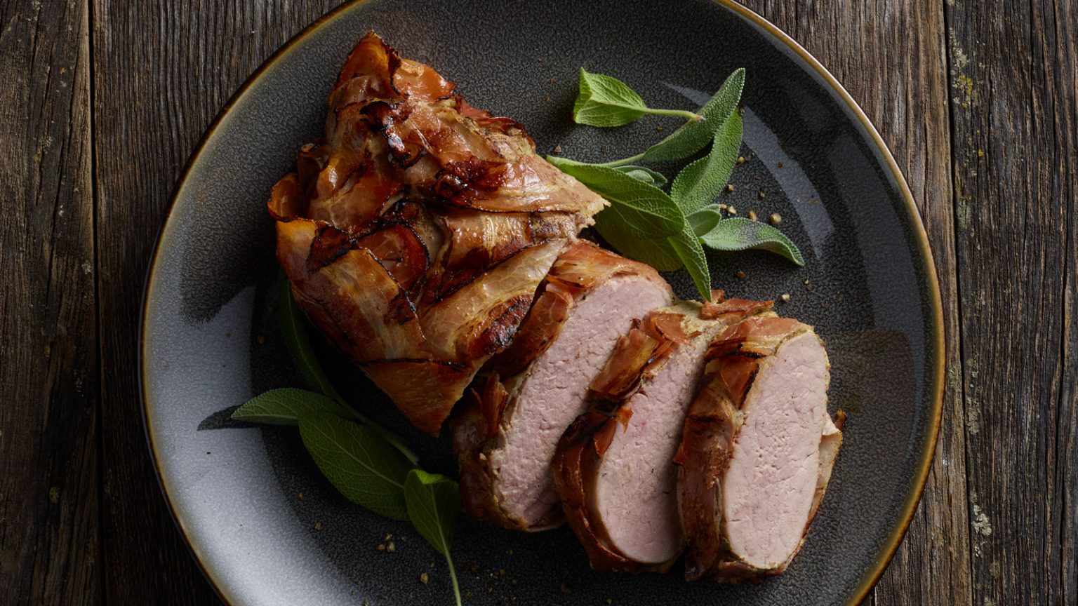 Pancetta-Wrapped Pork Tenderloin with Mustard and Sage - COLUMBUS ...