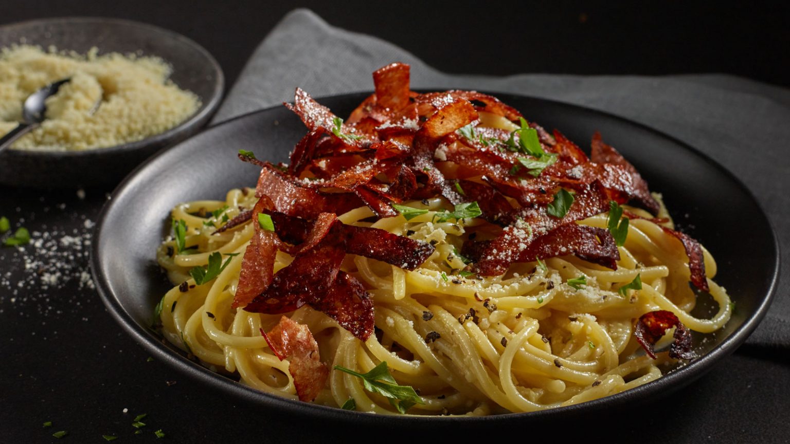 Italian Dry Salami Pasta Carbonara - COLUMBUS® Craft Meats